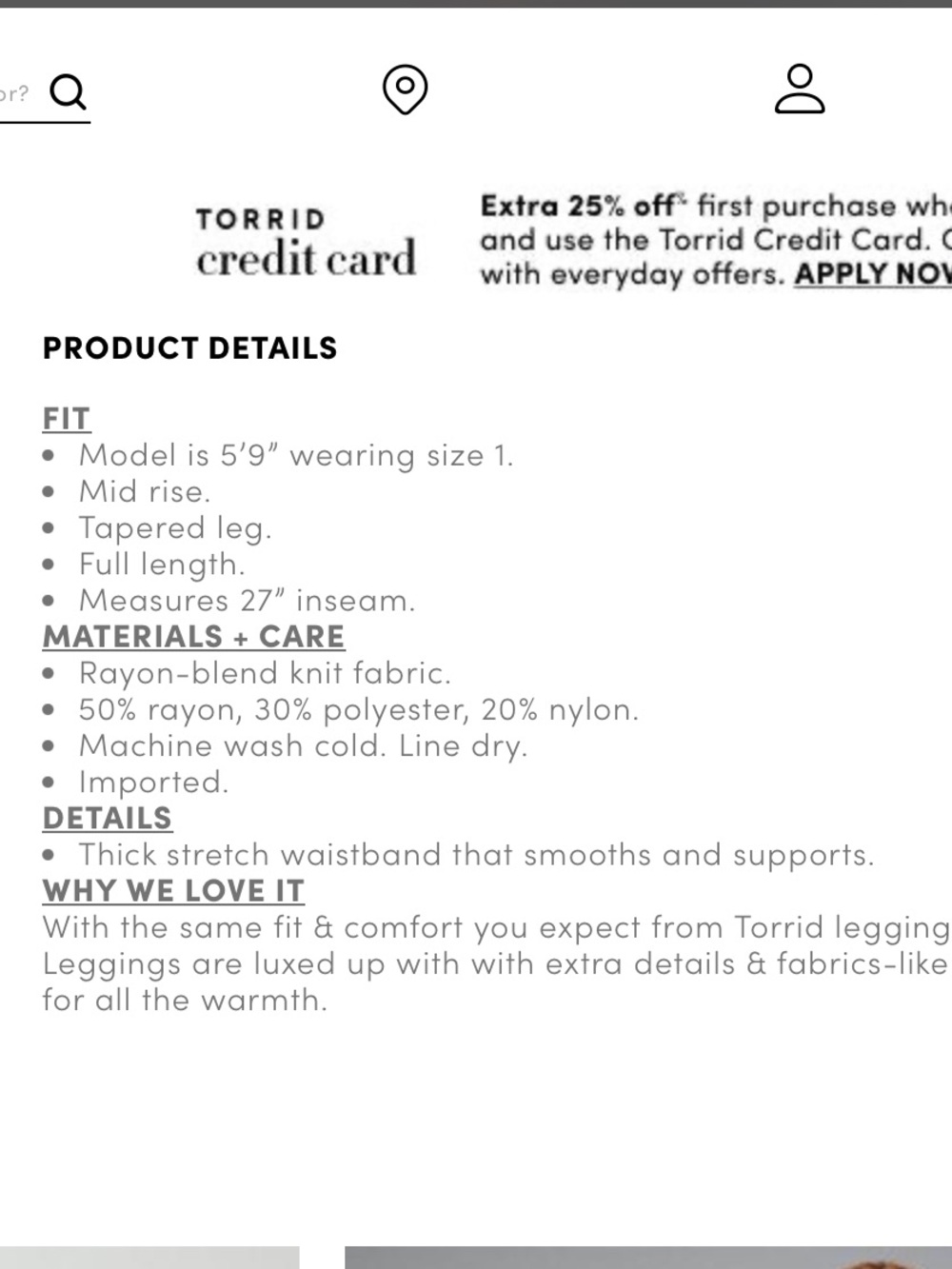 Torrid skull heart thick sweater leggings - Picture 3 of 13